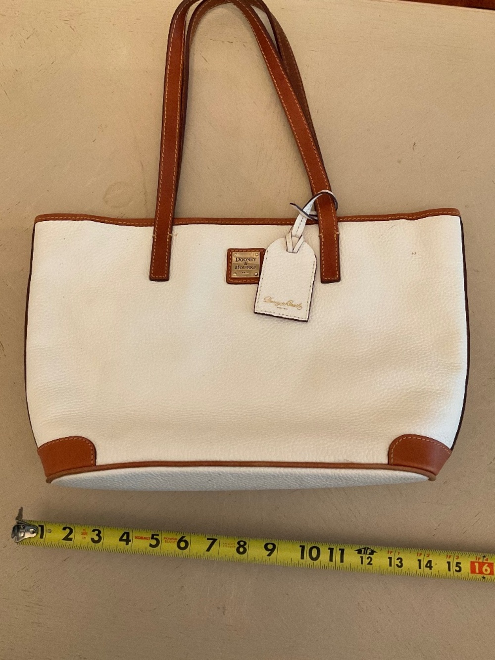 Dooney & Bourke white Leather Tote Bag